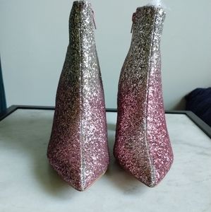 Allegra K Women Glitter Pointed  Heel Ankle Boots NWOT